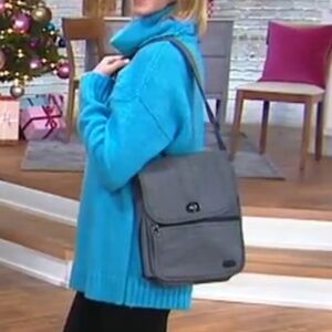 Lug Moped Medium Crossbody Day Bag Heathered Grey